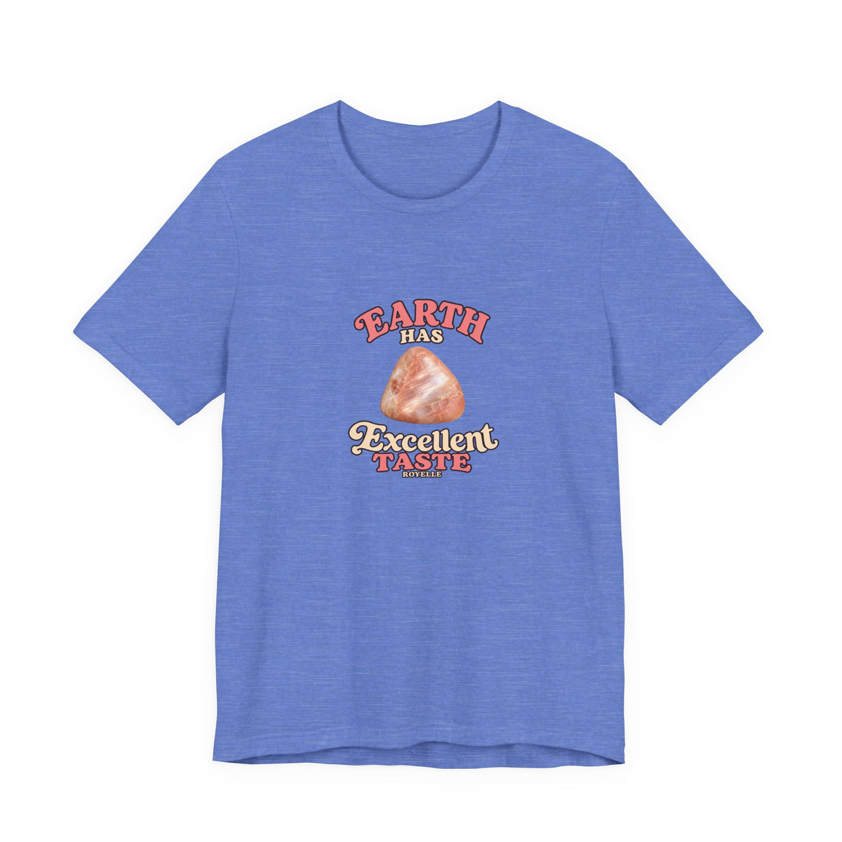 Earth Has Excellent Taste — Peach Moonstone Tee | Royal, Navy & Purple