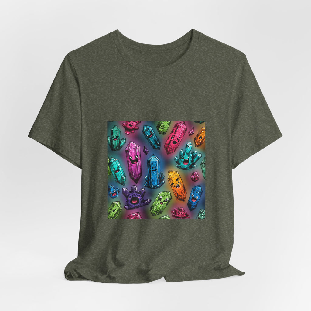 Colorful Crystal Characters T-Shirt | Greens