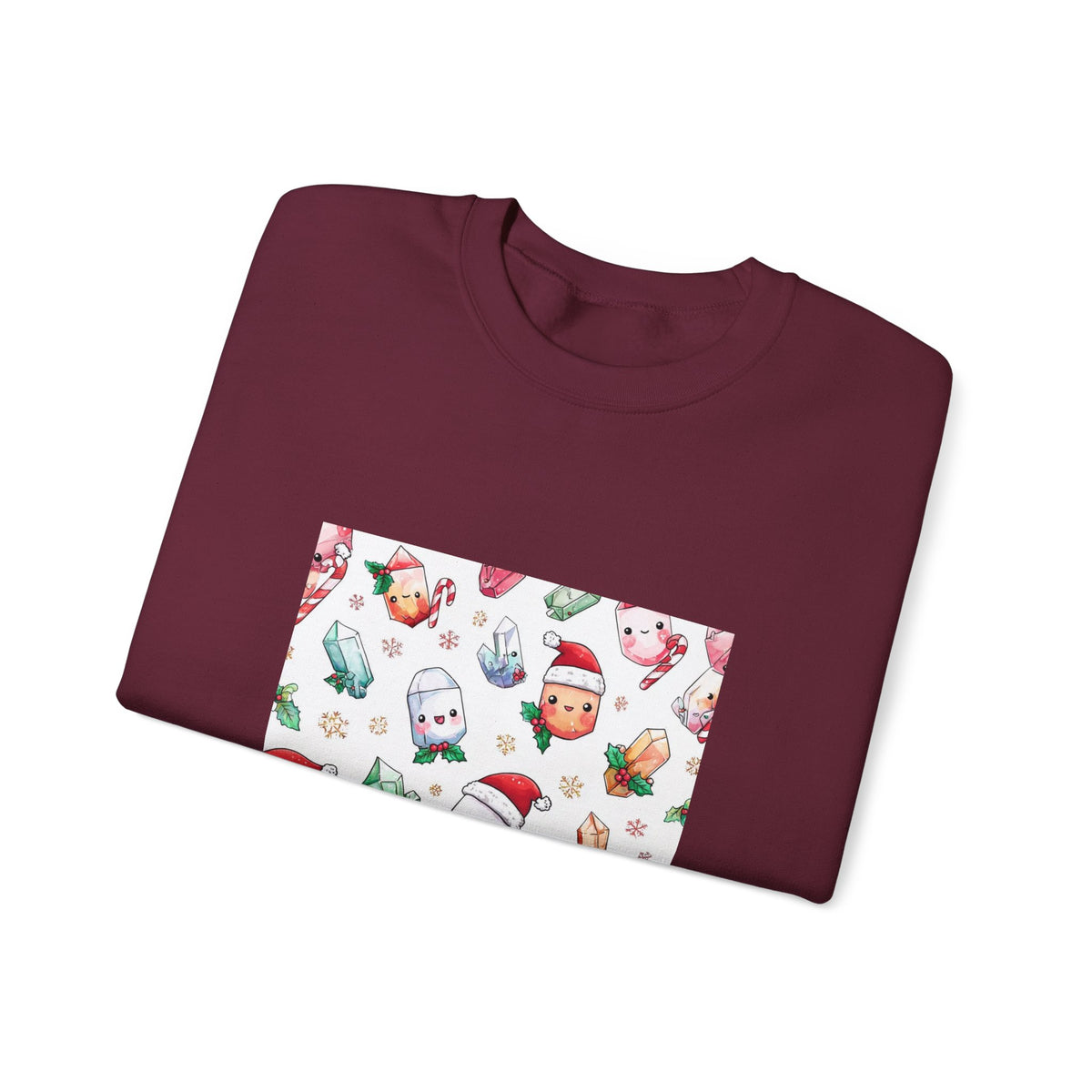 Pastel Christmas Crystal Friends Crewneck | Earth Tones & Brights