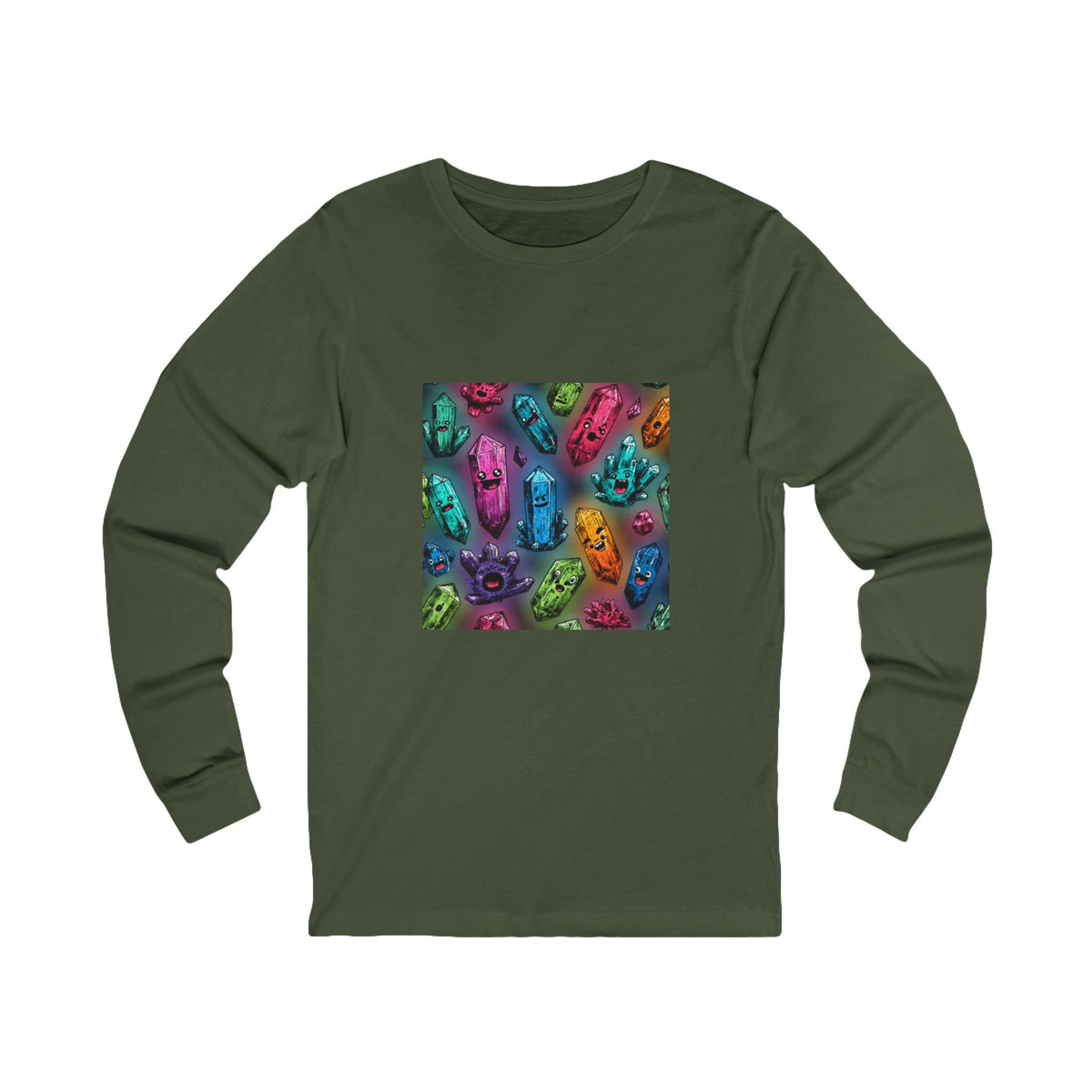 Colorful Crystal Characters Long Sleeve T-Shirt