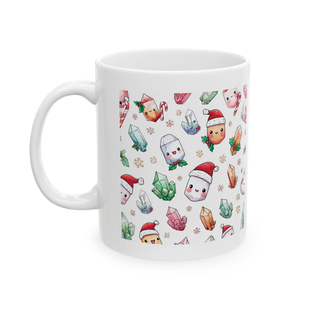 Pastel Christmas Crystal Friends White Mug