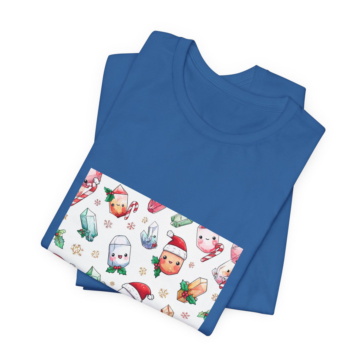 Pastel Christmas Crystal Friends T-Shirt | Soft Blues
