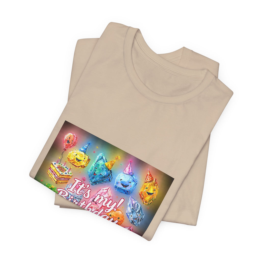 It's My Birthday Crystal Party T-Shirt | Sandy Neutrals & Oranges