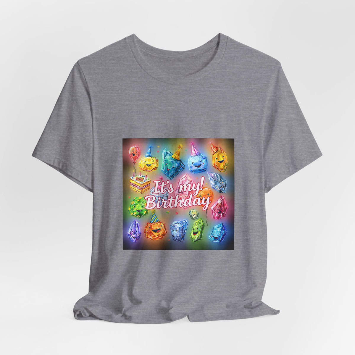 It's My Birthday Crystal Party T-Shirt | Light Neutrals