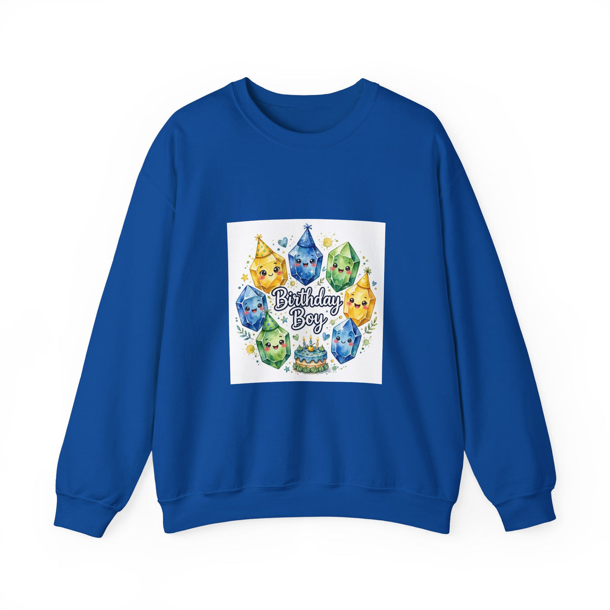 Birthday Boy Crystal Party Crewneck | Blues, Purples & Pinks