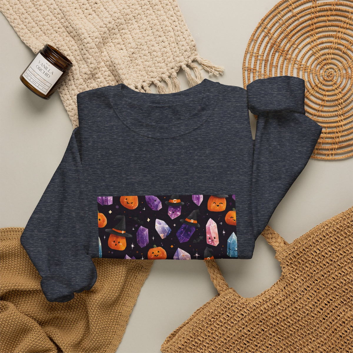 Halloween Crystal Party Crewneck | Blues, Purples & Pinks