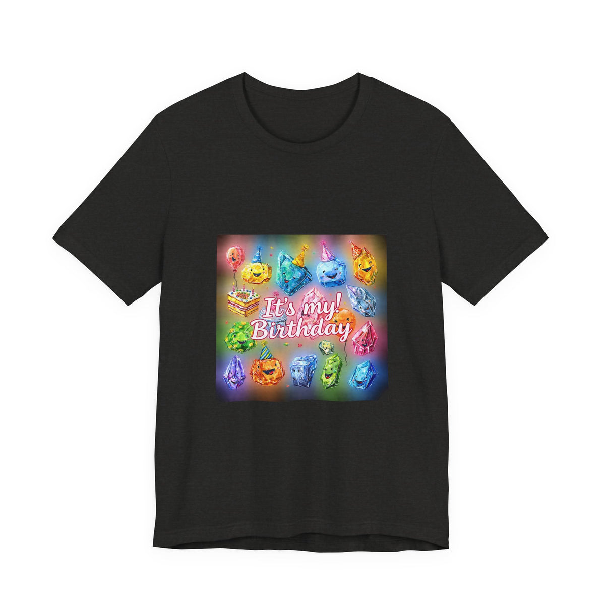 It's My Birthday Crystal Party T-Shirt | Dark Neutrals & Reds