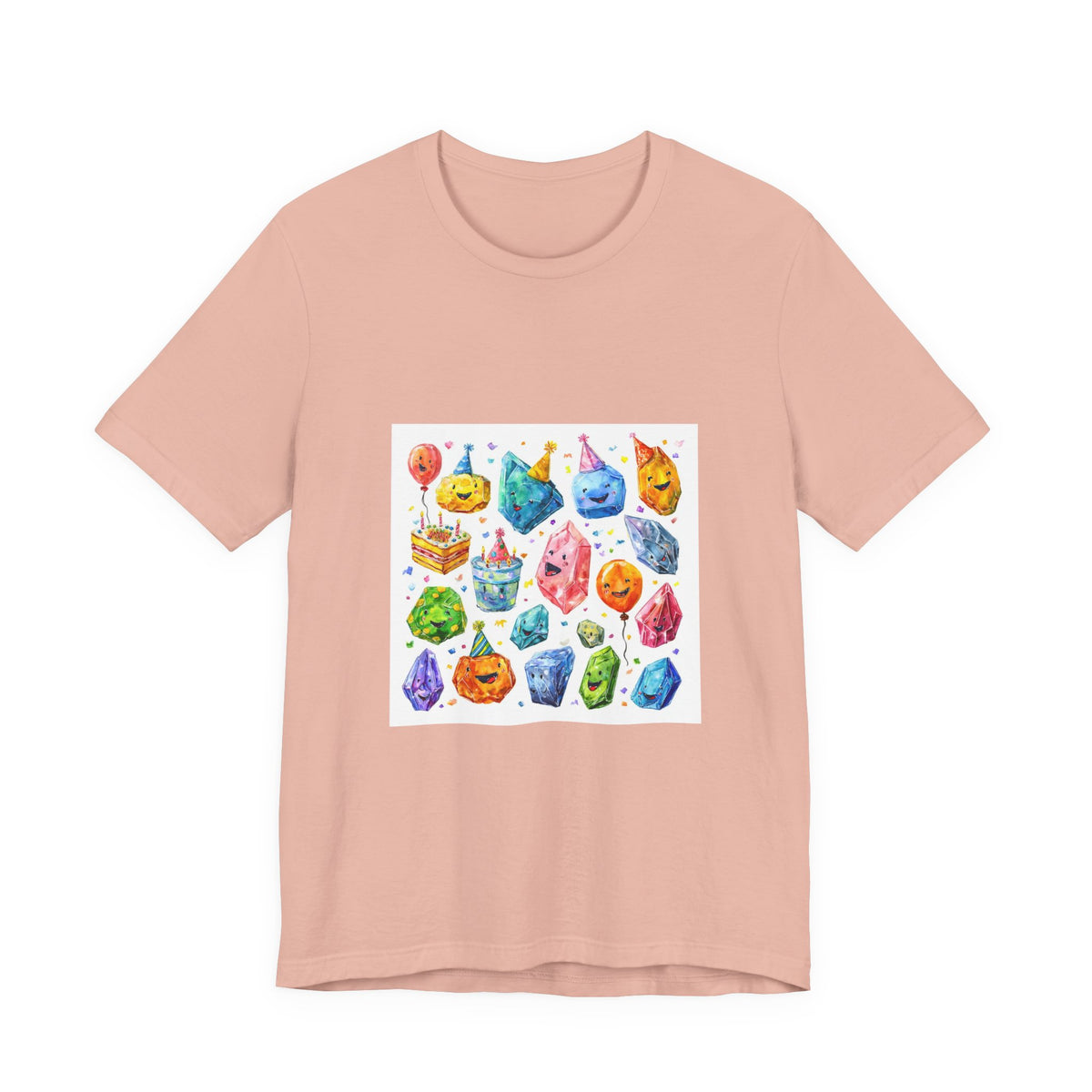 Crystal Birthday Party T-Shirt | Peach & Sunset