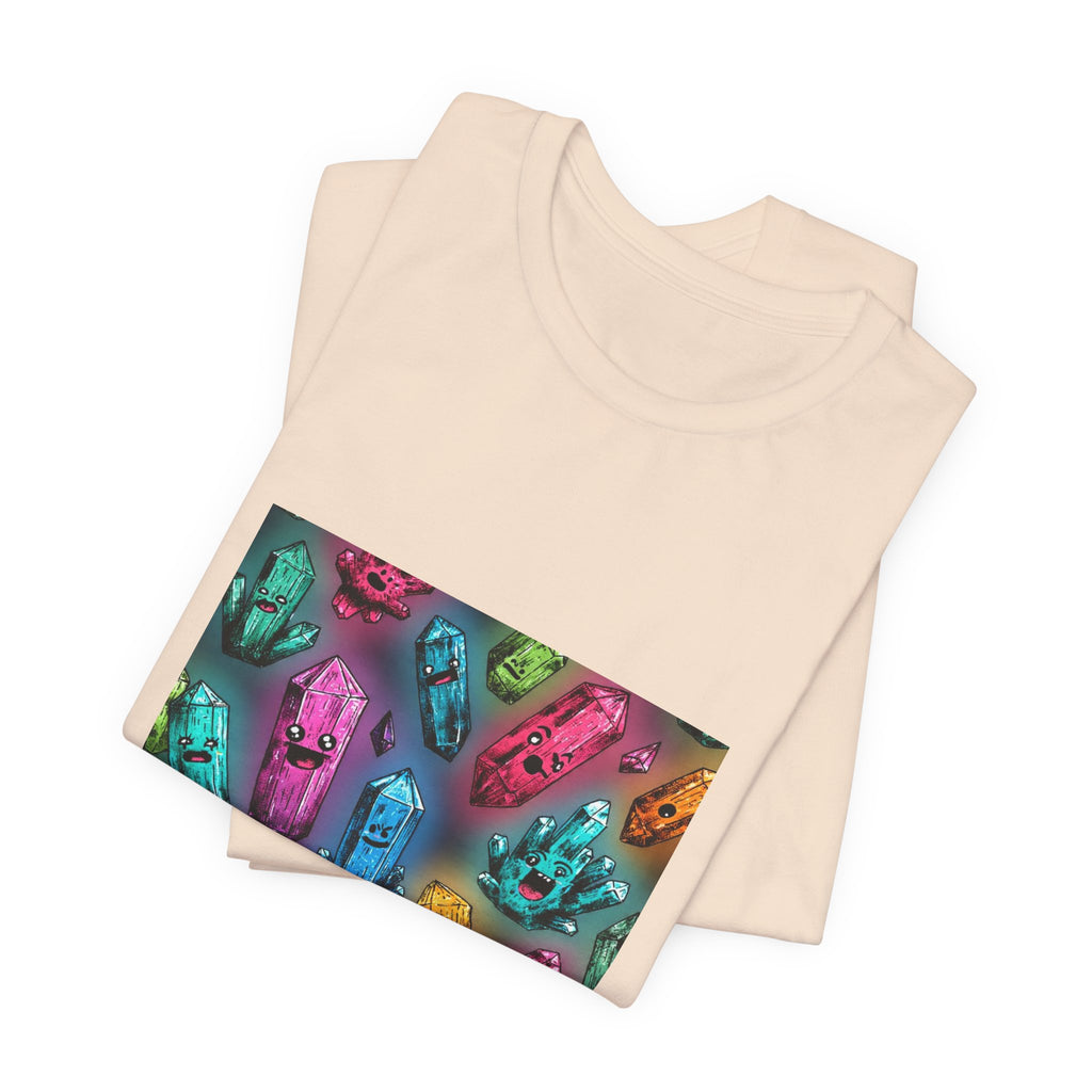 Colorful Crystal Characters T-Shirt | Sandy Neutrals & Oranges
