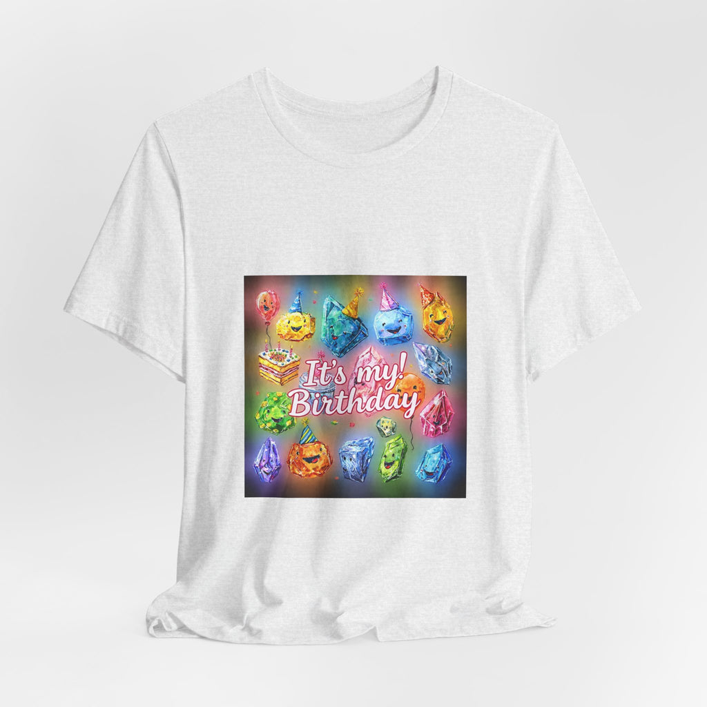 It's My Birthday Crystal Party T-Shirt | Light Neutrals