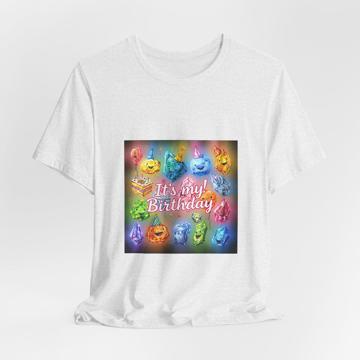 It's My Birthday Crystal Party T-Shirt | Light Neutrals