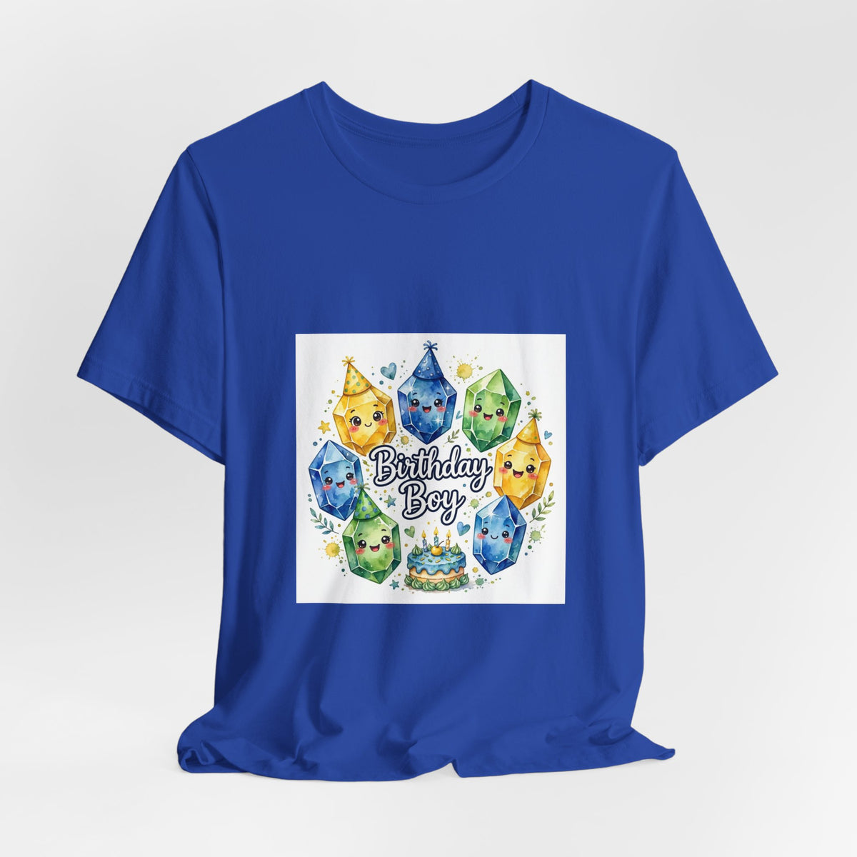 Birthday Boy Crystal Party T-Shirt | Royal, Navy & Purple