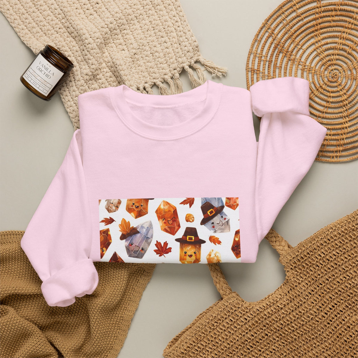 Thanksgiving Crystal Harvest Crewneck | Blues, Purples & Pinks