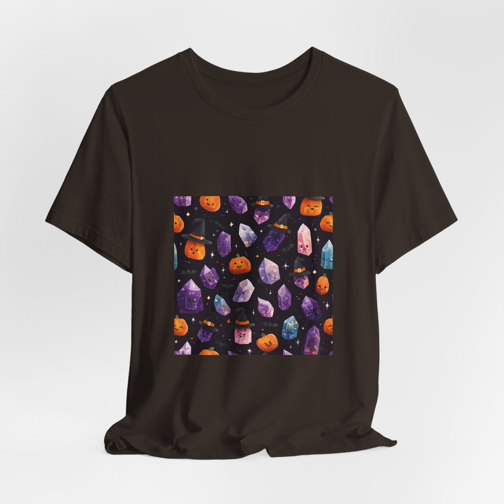 Halloween Crystal Party T-Shirt | Earthy Reds & Browns
