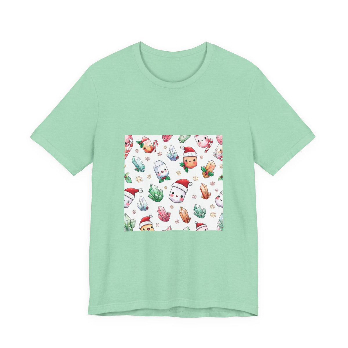 Pastel Christmas Crystal Friends T-Shirt | Golds, Mints & Teal