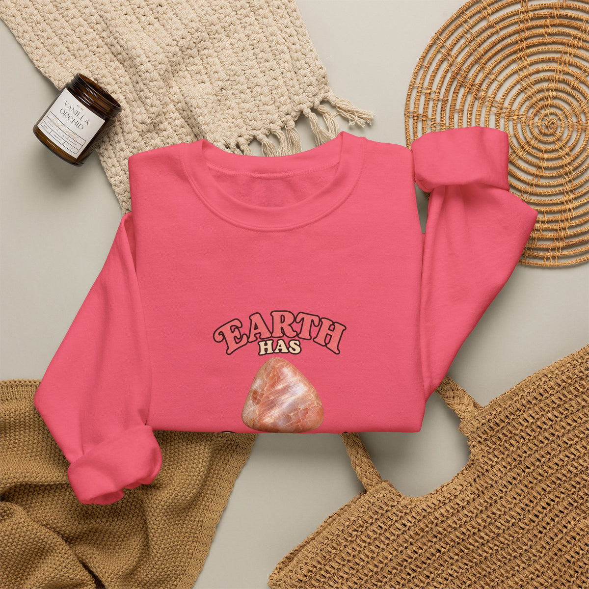 Earth Has Excellent Taste — Peach Moonstone Crewneck | Blues, Purples & Pinks
