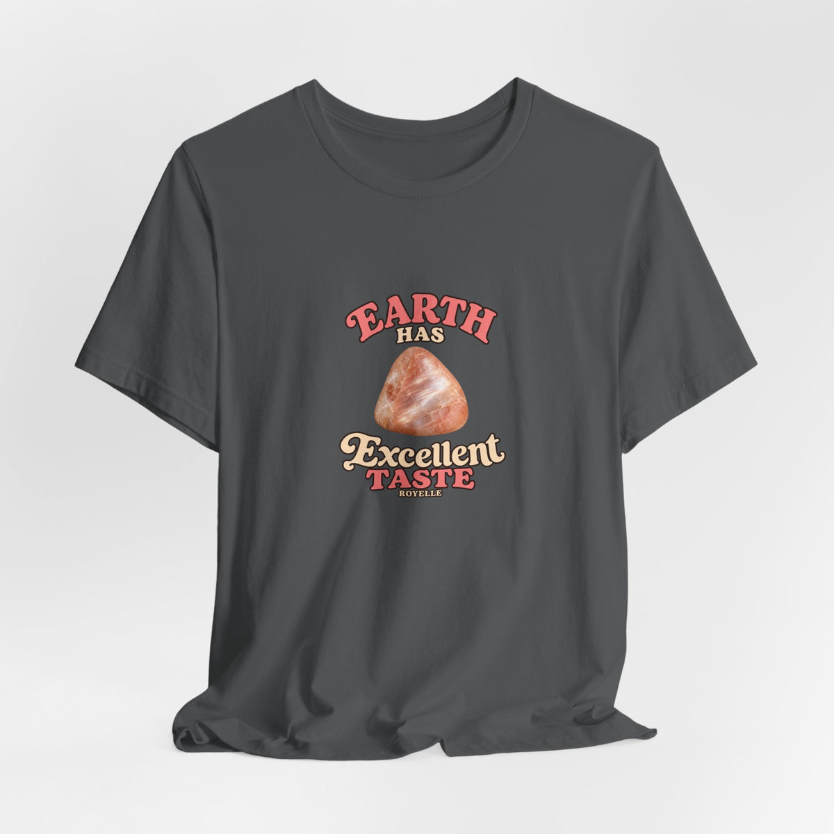 Earth Has Excellent Taste — Peach Moonstone Tee | Dark Neutrals & Reds