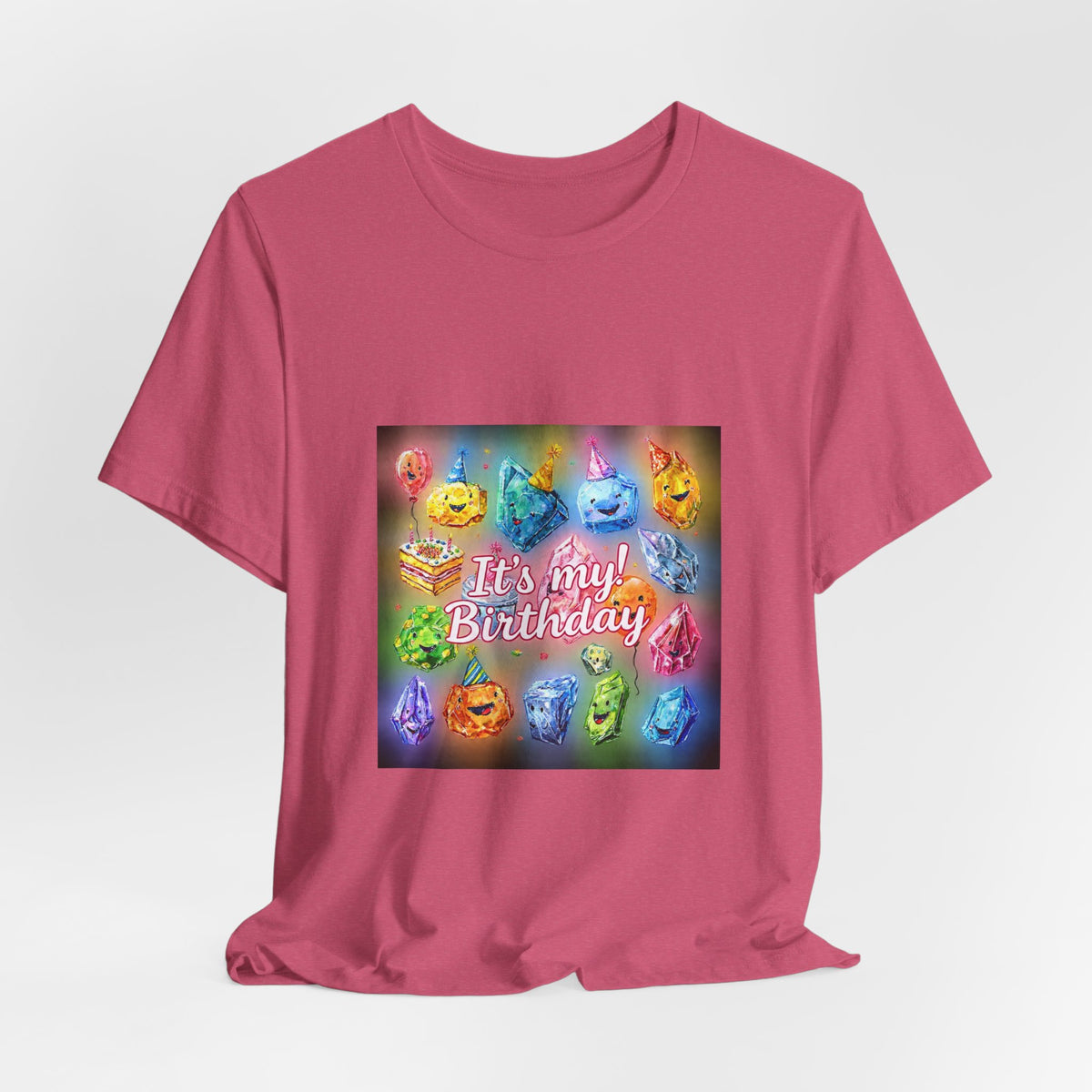 It's My Birthday Crystal Party T-Shirt | Dark Neutrals & Reds