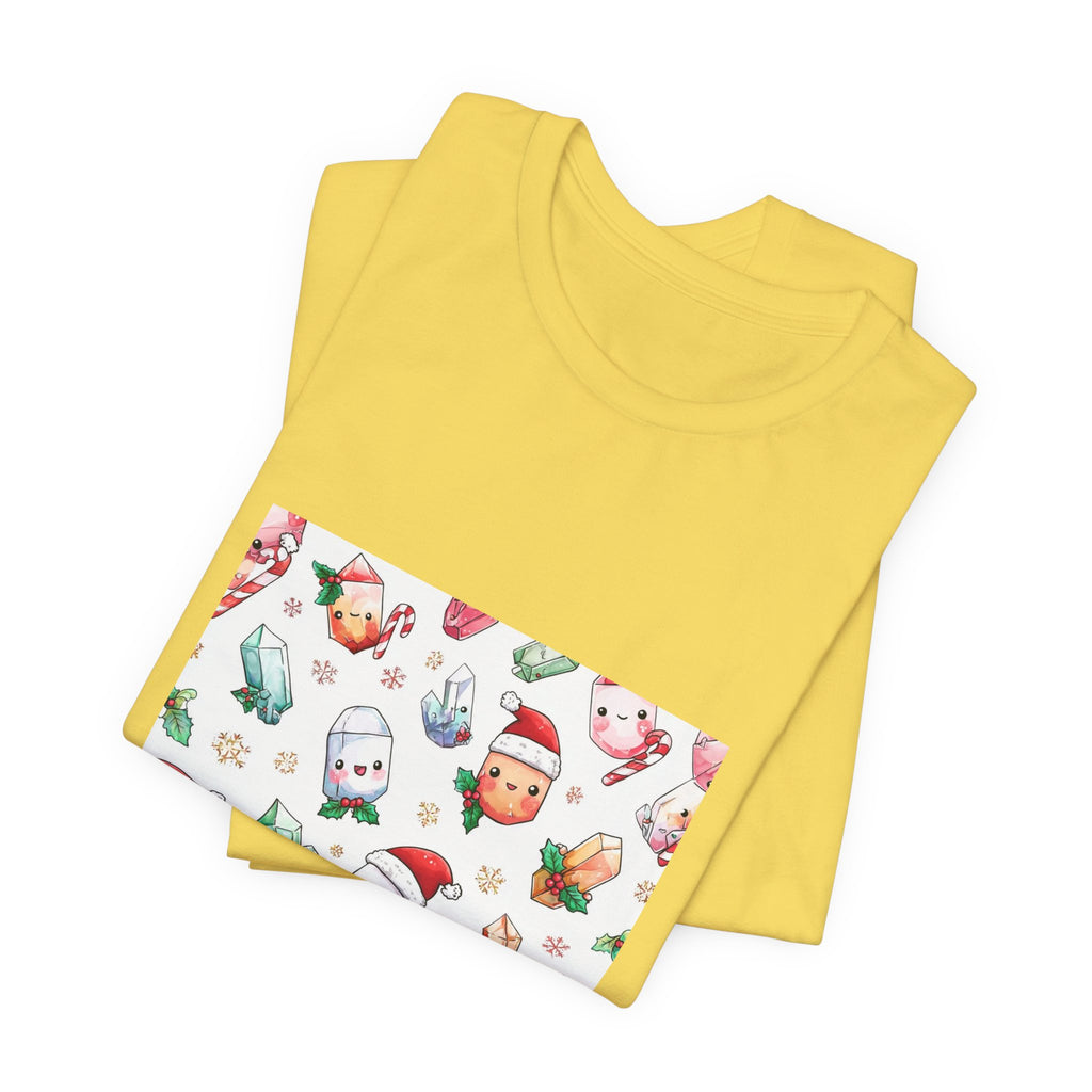 Pastel Christmas Crystal Friends T-Shirt | Golds, Mints & Teal
