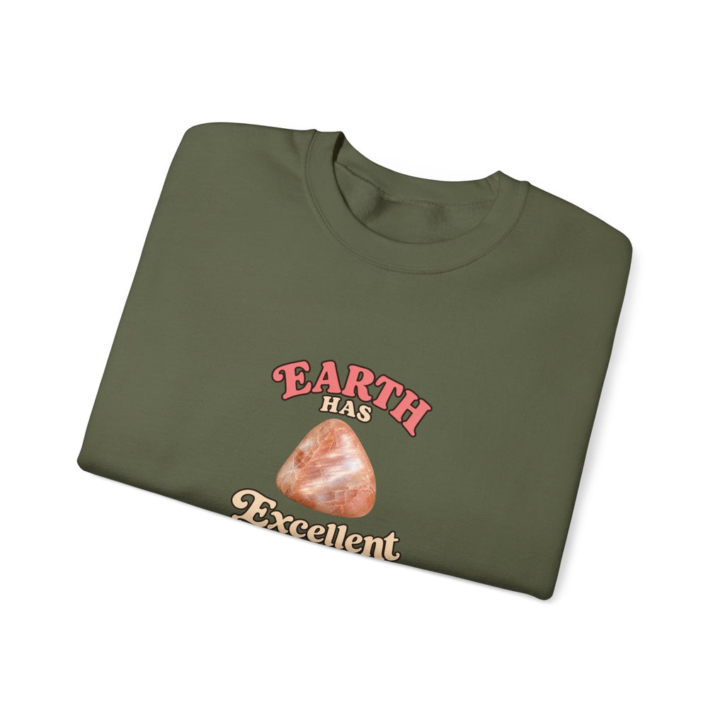 Earth Has Excellent Taste — Peach Moonstone Crewneck | Earth Tones & Brights