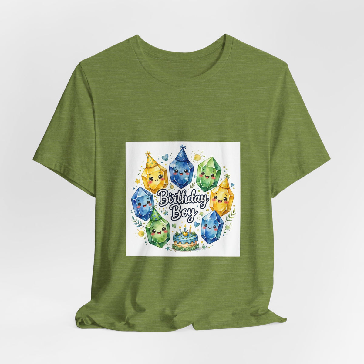 Birthday Boy Crystal Party T-Shirt | Greens