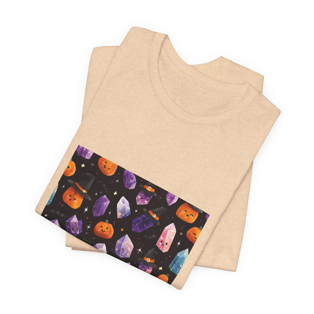 Halloween Crystal Party T-Shirt | Sandy Neutrals & Oranges