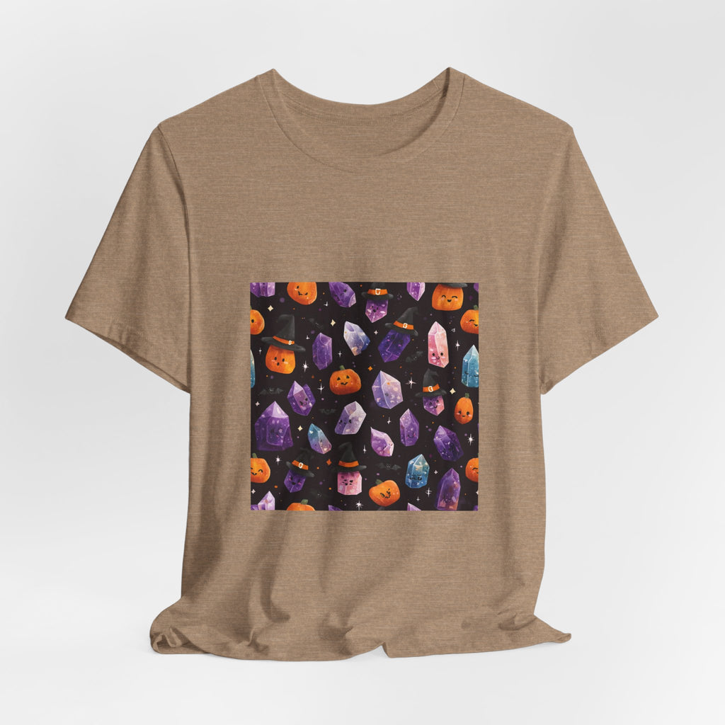 Halloween Crystal Party T-Shirt | Sandy Neutrals & Oranges