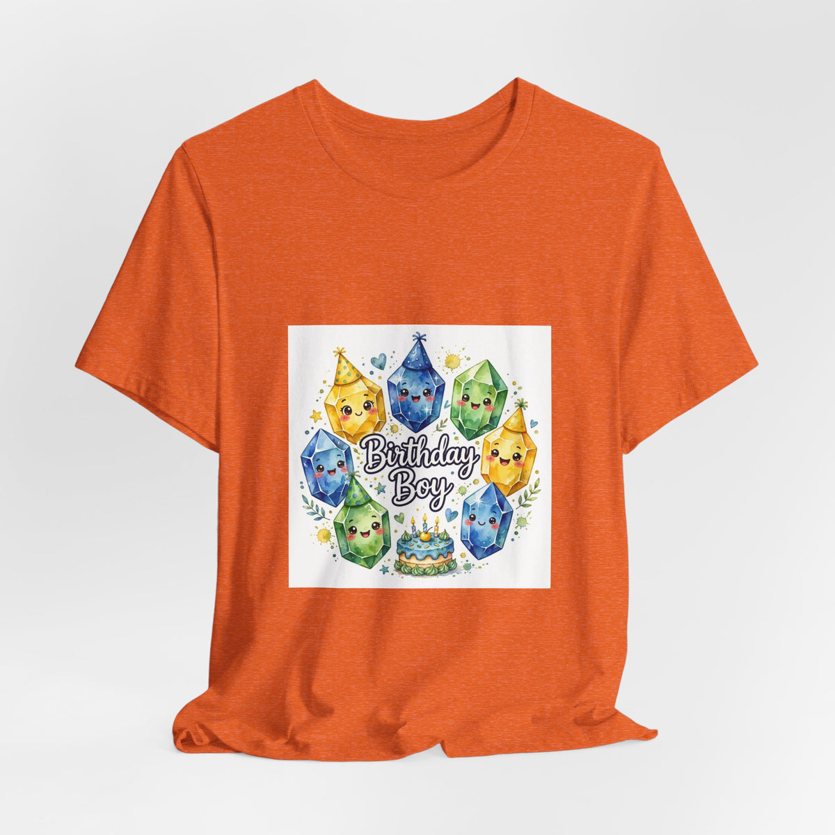 Birthday Boy Crystal Party T-Shirt | Peach & Sunset