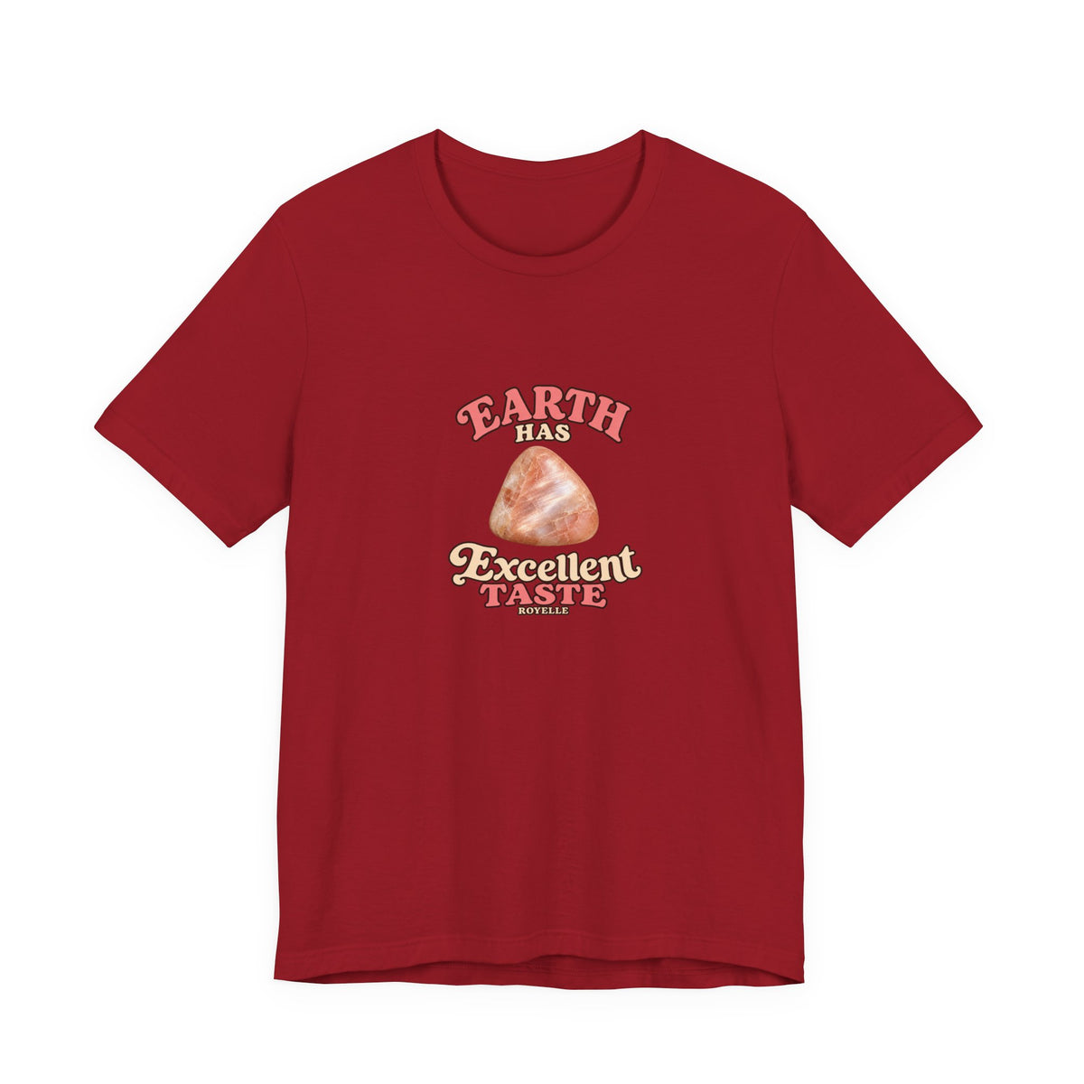 Earth Has Excellent Taste — Peach Moonstone Tee | Dark Neutrals & Reds