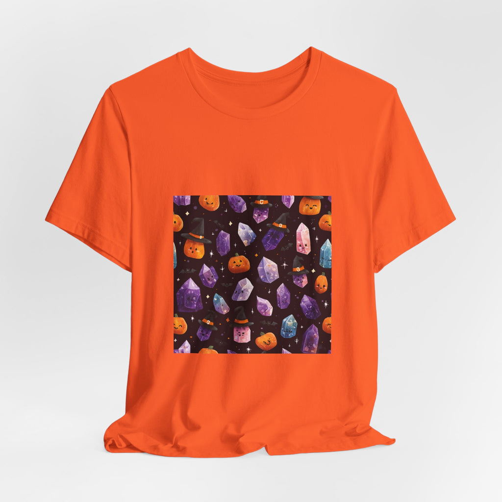 Halloween Crystal Party T-Shirt | Sandy Neutrals & Oranges