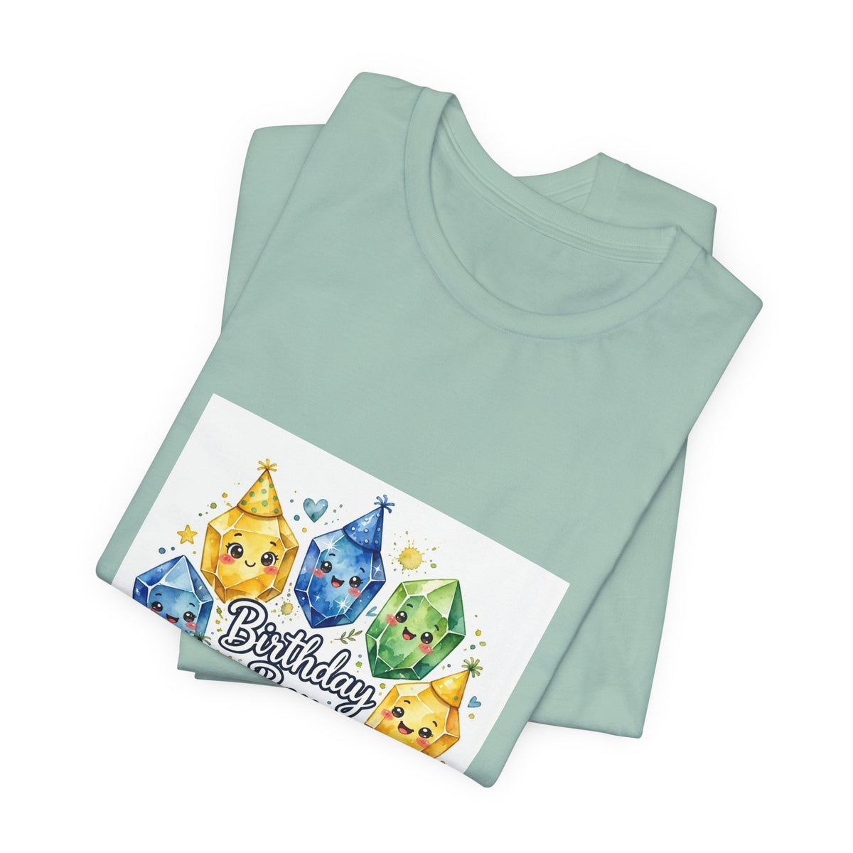 Birthday Boy Crystal Party T-Shirt | Soft Blues