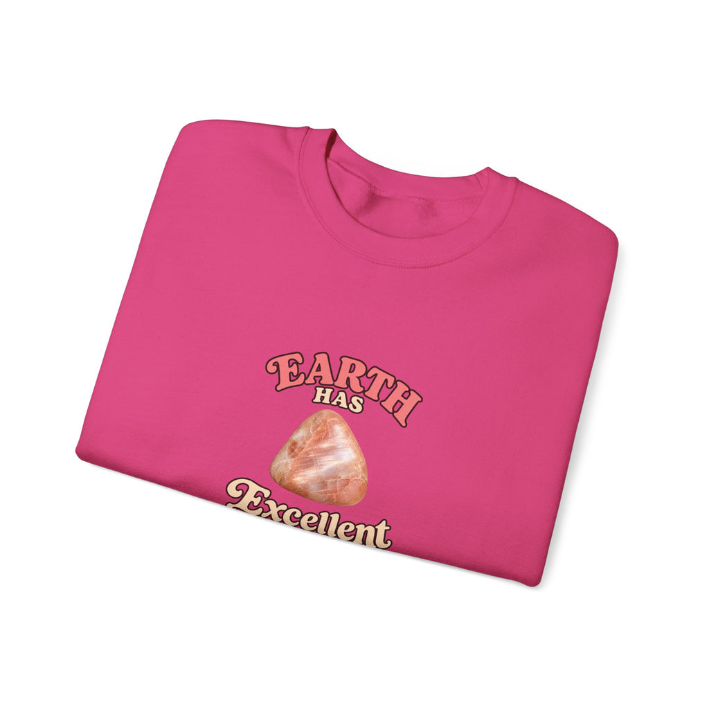 Earth Has Excellent Taste — Peach Moonstone Crewneck | Blues, Purples & Pinks