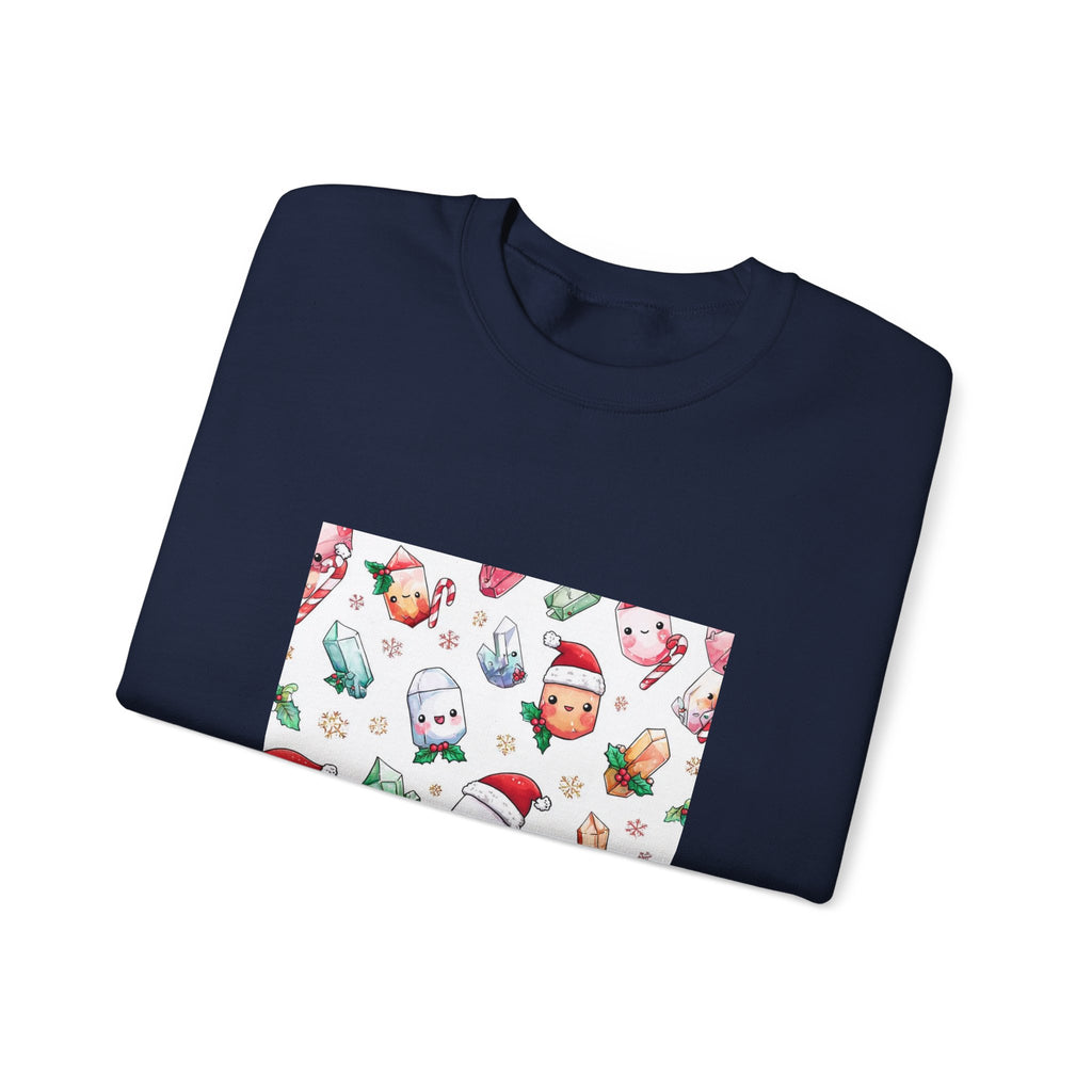 Pastel Christmas Crystal Friends Crewneck | Blues, Purples & Pinks