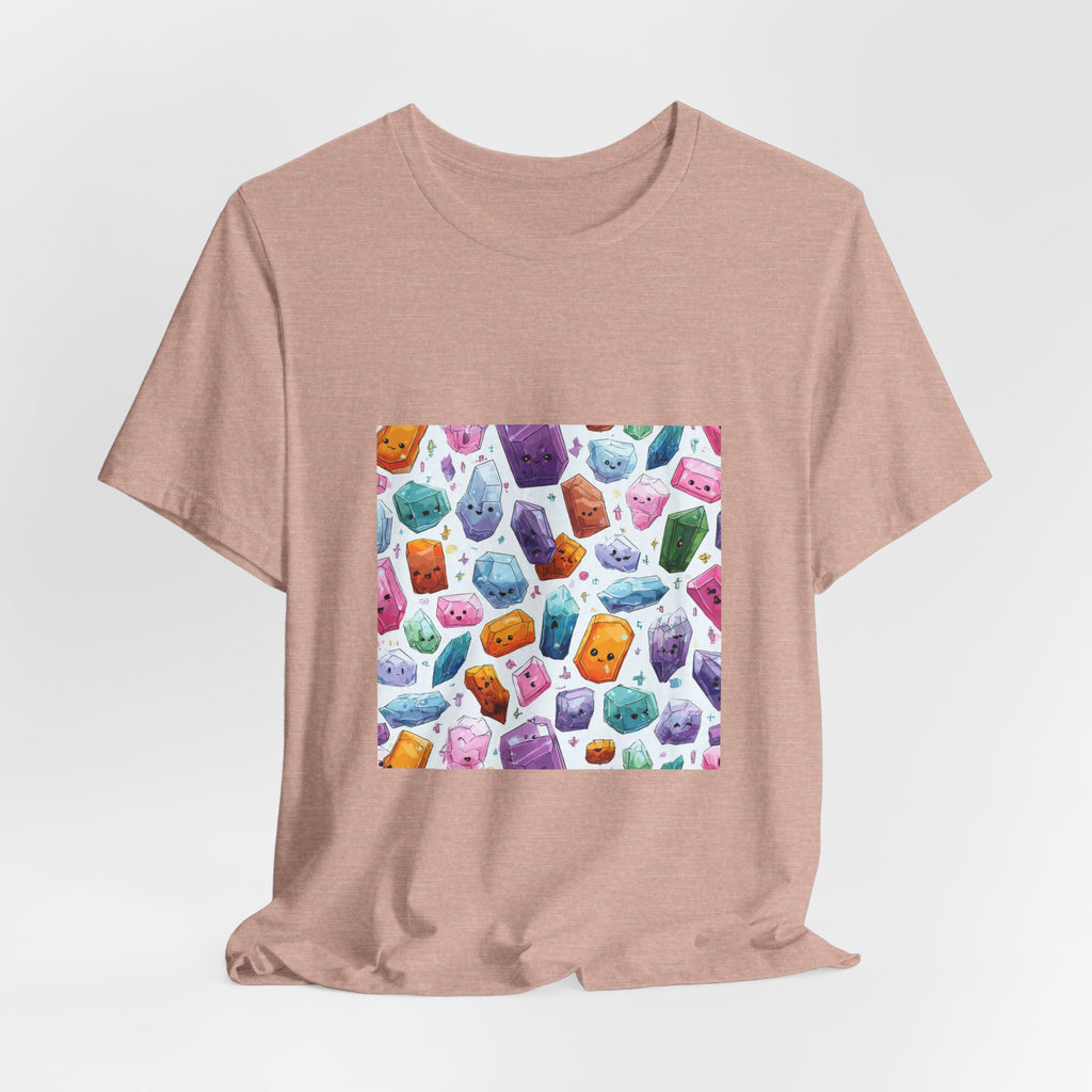 Pastel Crystal Friends T-Shirt | Peach & Sunset