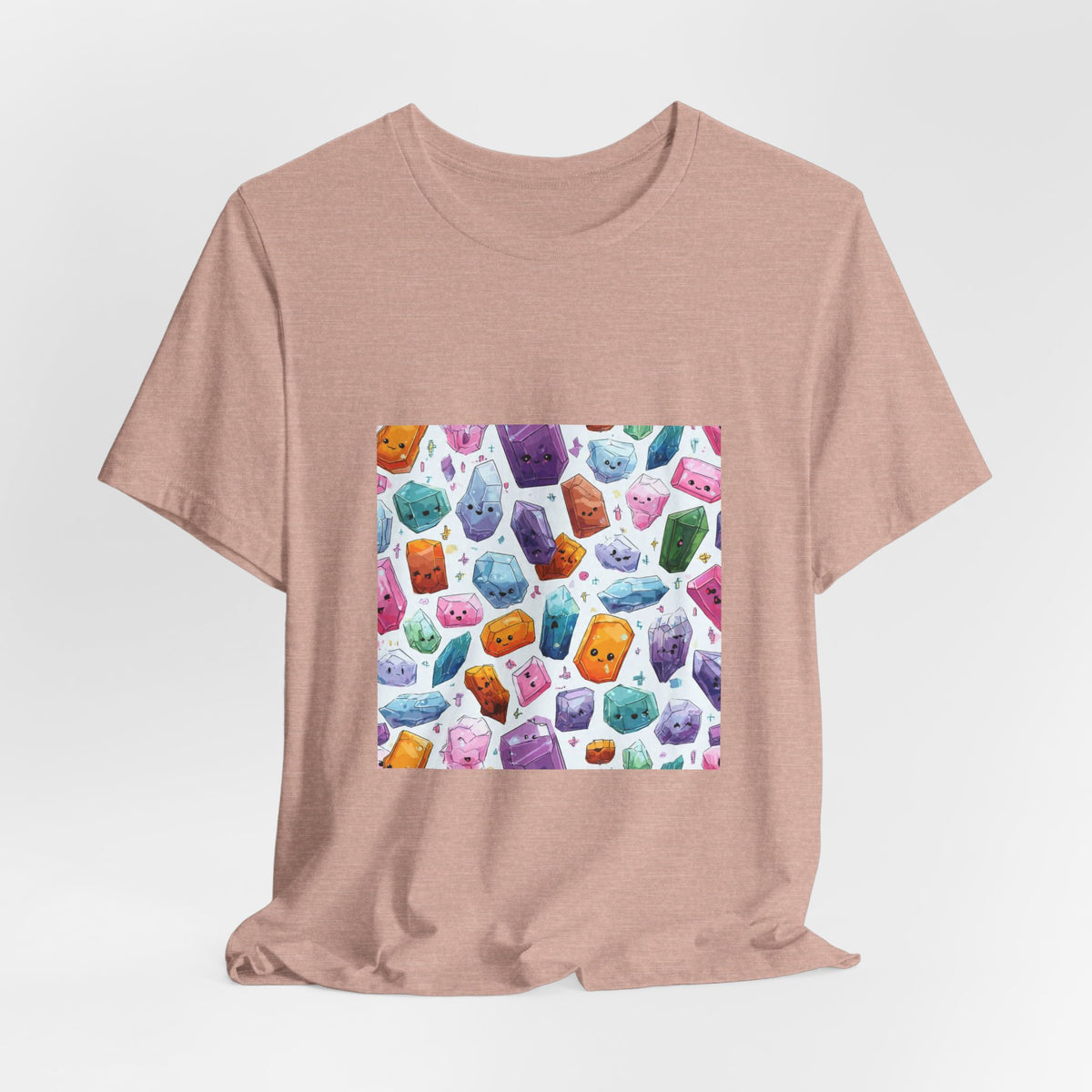 Pastel Crystal Friends T-Shirt | Peach & Sunset