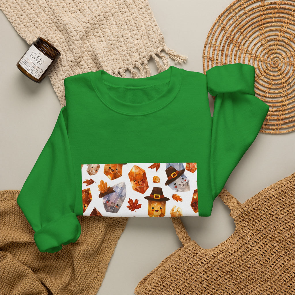 Thanksgiving Crystal Harvest Crewneck | Earth Tones & Brights