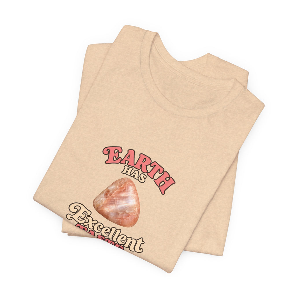 Earth Has Excellent Taste — Peach Moonstone Tee | Sandy Neutrals & Oranges