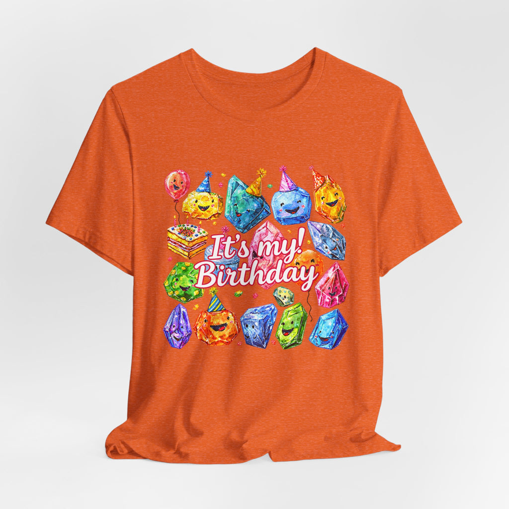 It's My Birthday Crystal Party T-Shirt | Peach & Sunset