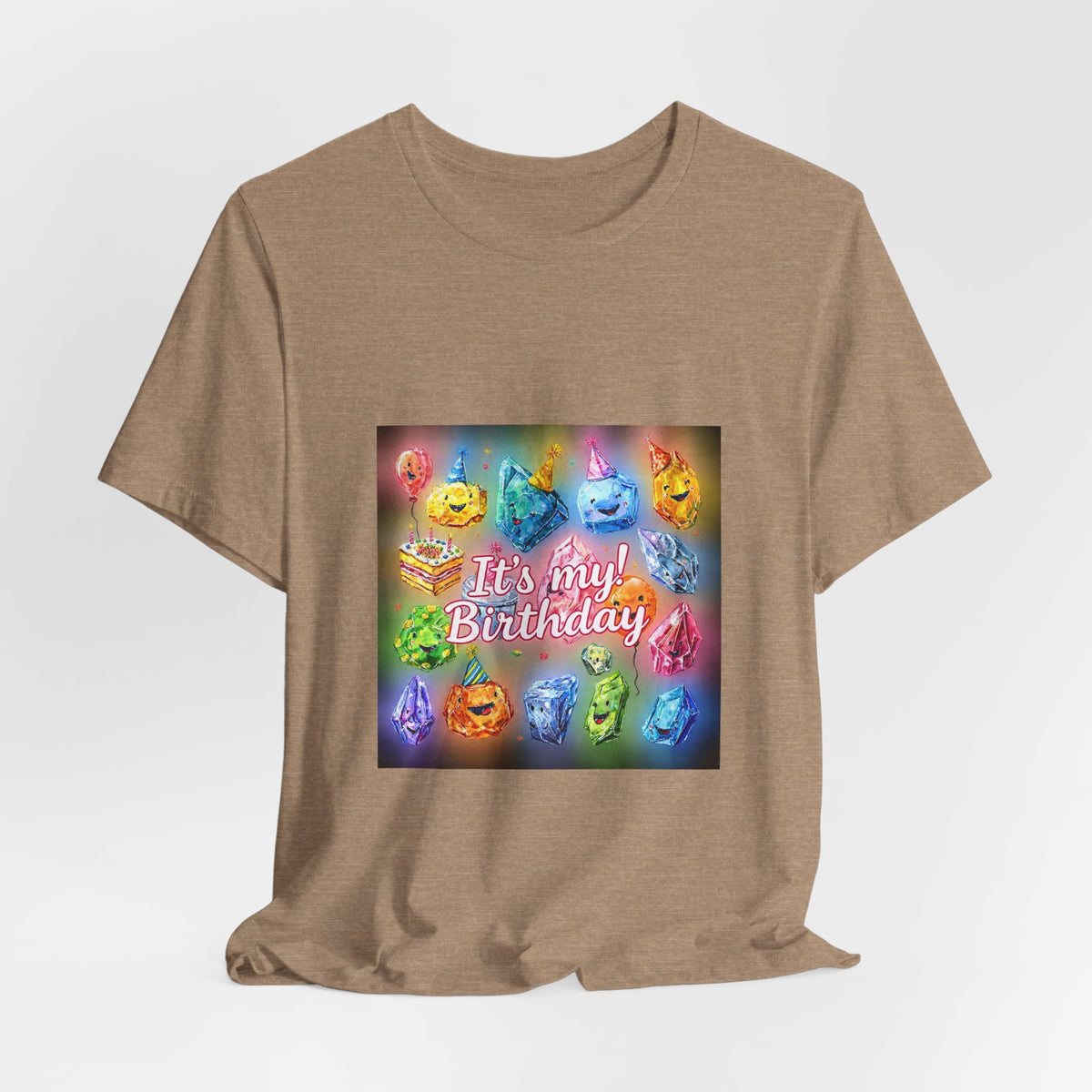 It's My Birthday Crystal Party T-Shirt | Sandy Neutrals & Oranges