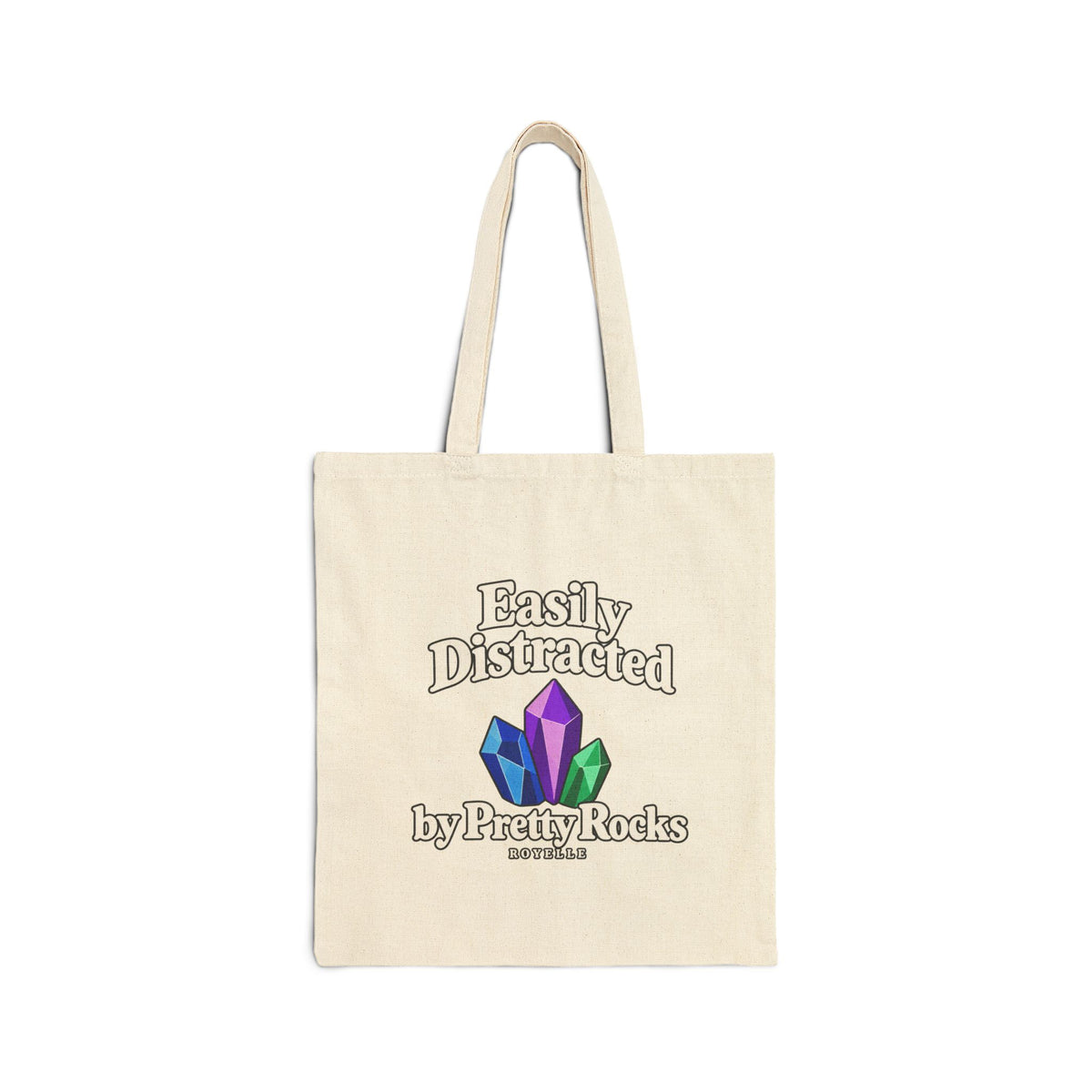Easily Distracted Crystal Tote Bag — White Lettering