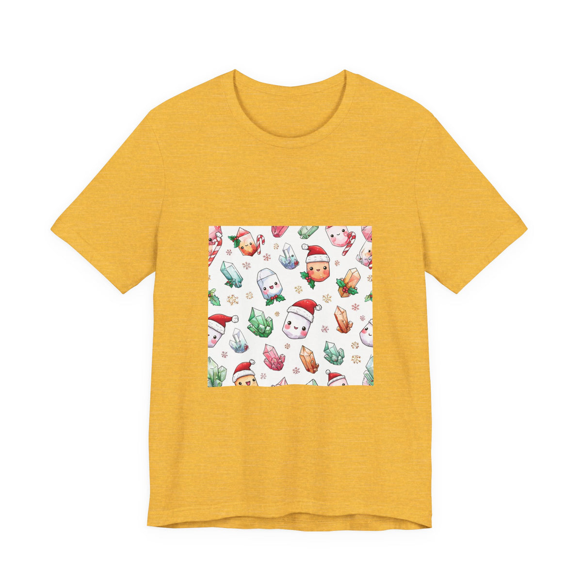 Pastel Christmas Crystal Friends T-Shirt | Golds, Mints & Teal