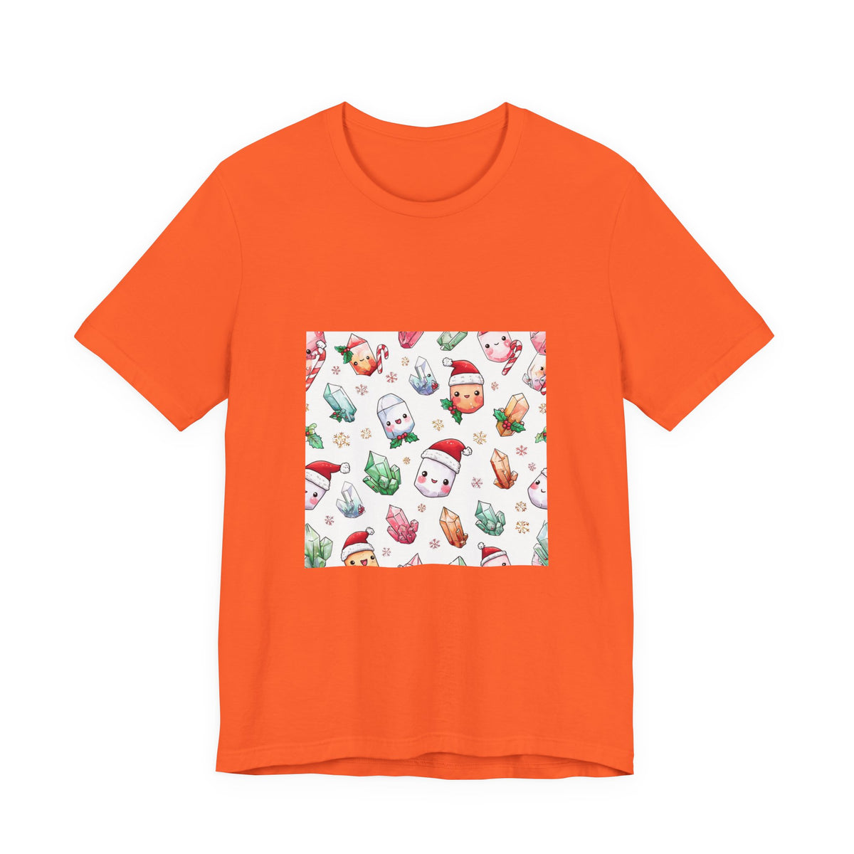 Pastel Christmas Crystal Friends T-Shirt | Sandy Neutrals & Oranges