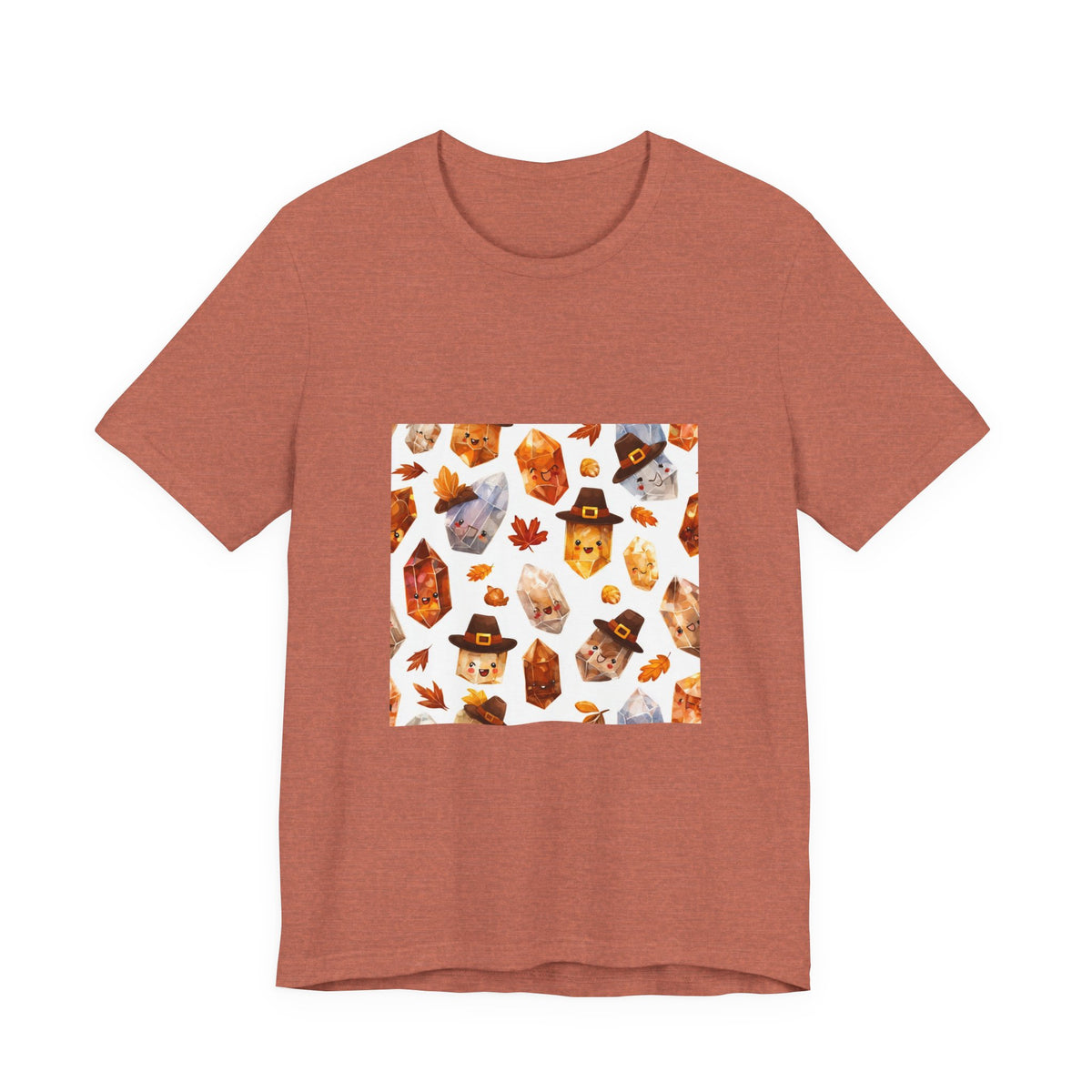 Thanksgiving Crystal Harvest T-Shirt | Earthy Reds & Browns