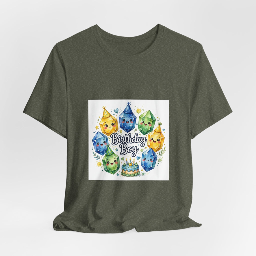 Birthday Boy Crystal Party T-Shirt | Greens