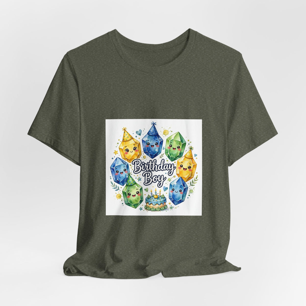 Birthday Boy Crystal Party T-Shirt | Greens