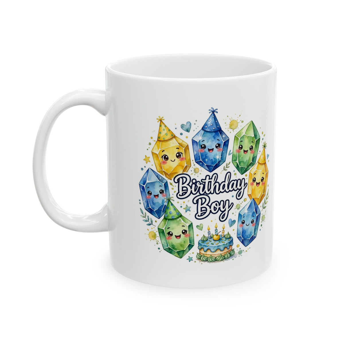 Birthday Boy Crystal Party White Mug