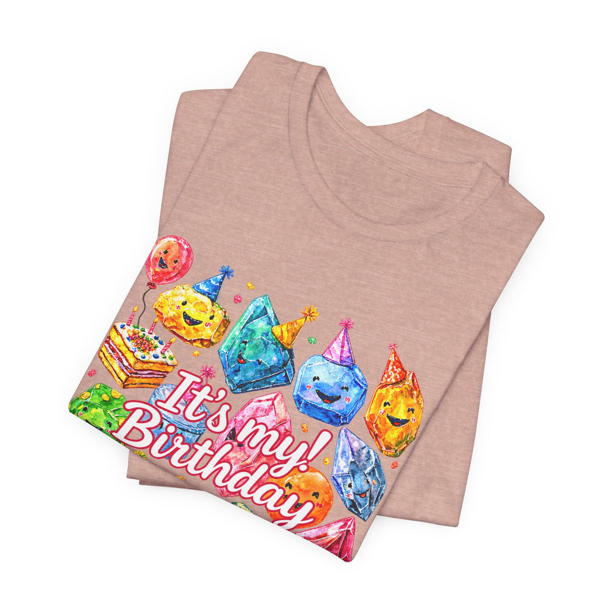 It's My Birthday Crystal Party T-Shirt | Peach & Sunset