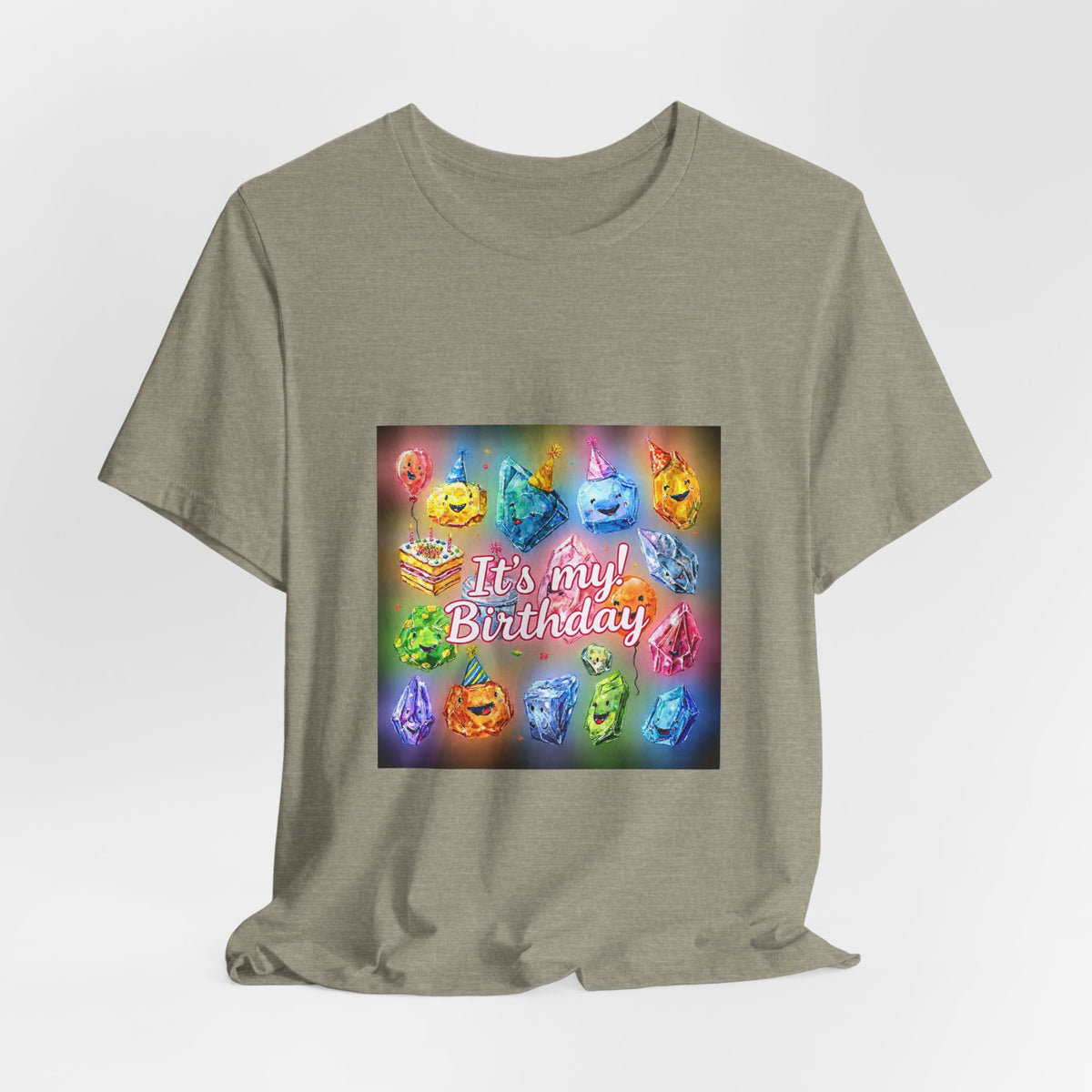 It's My Birthday Crystal Party T-Shirt | Light Neutrals