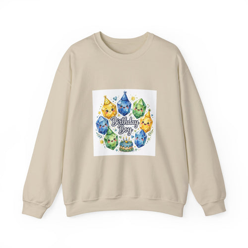 Birthday Boy Crystal Party Crewneck | Earth Tones & Brights