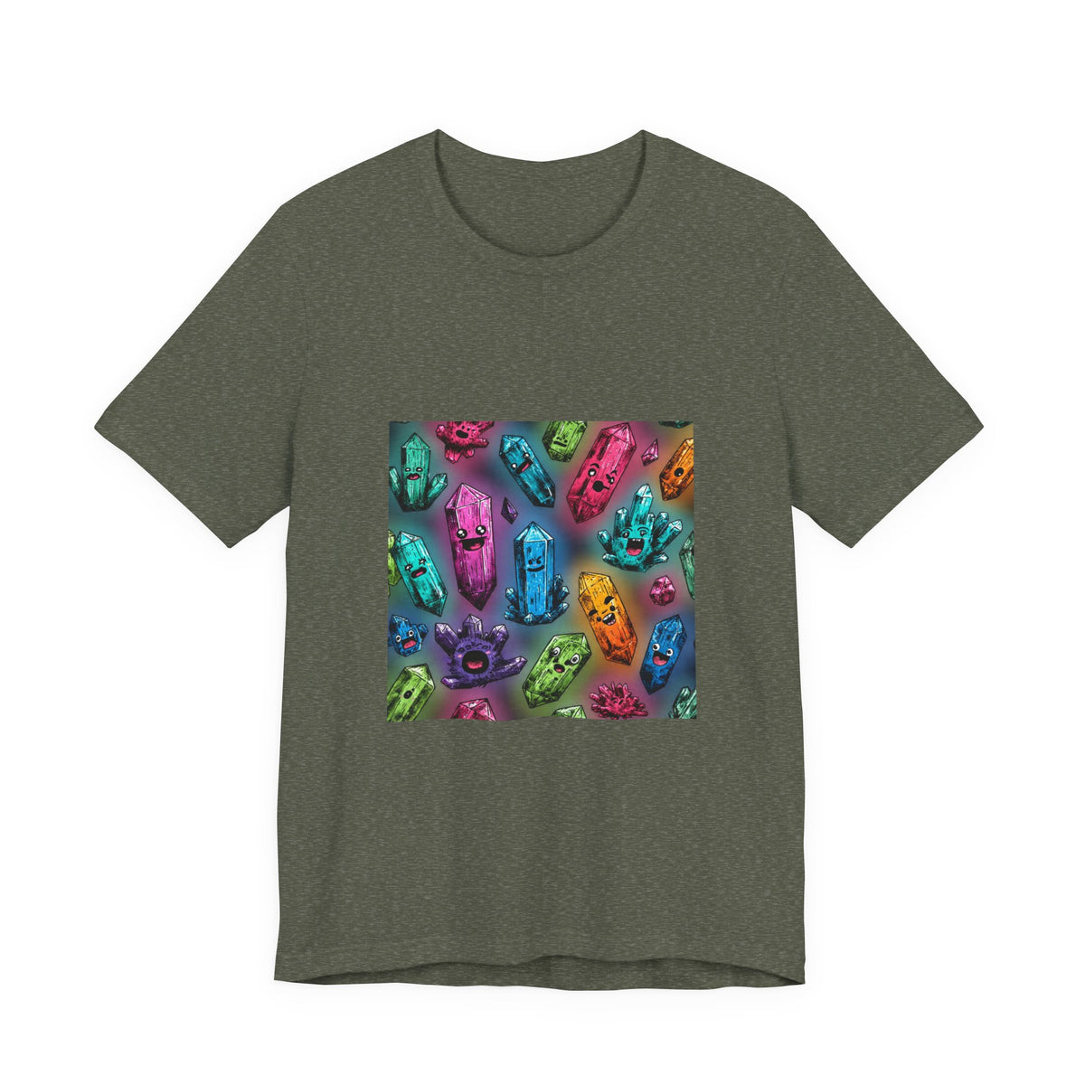 Colorful Crystal Characters T-Shirt | Greens